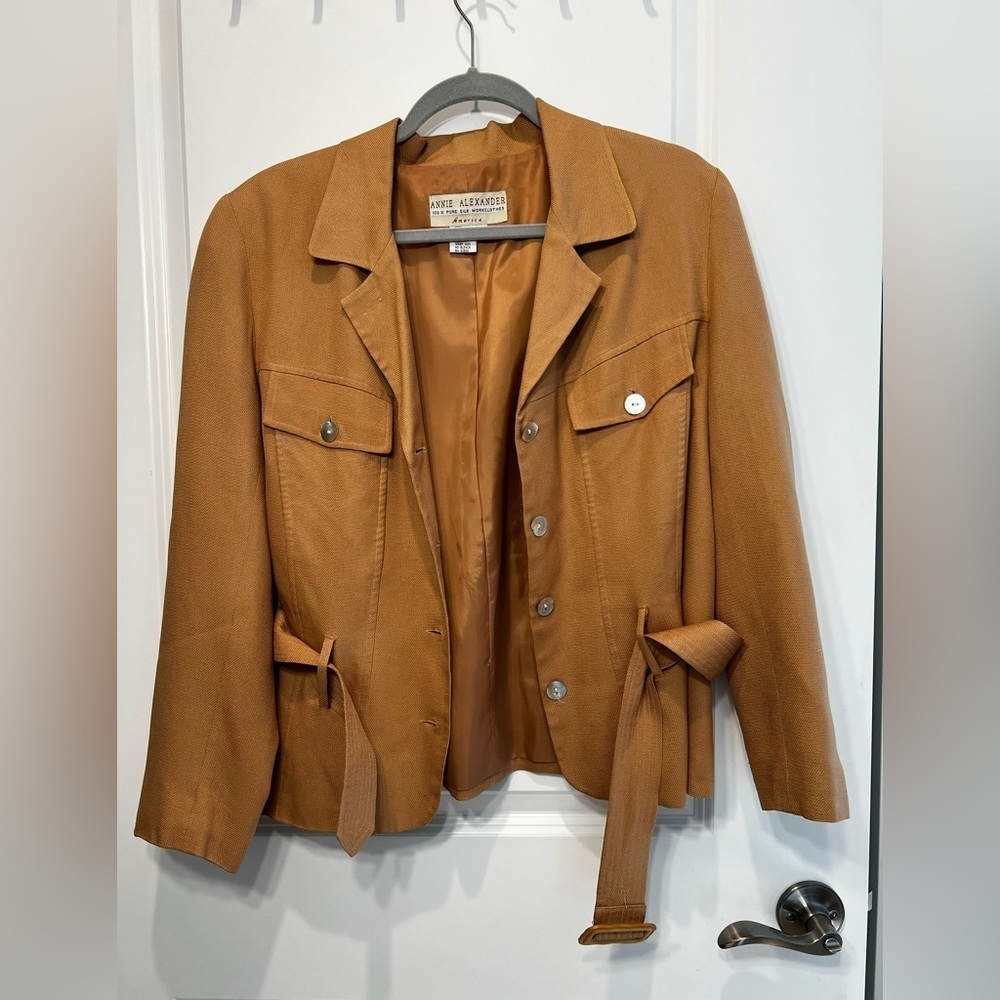 Annie Alexander Pure Silk Lightweight Jacket Size Small